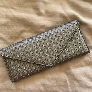 NWOT Silver Clutch
